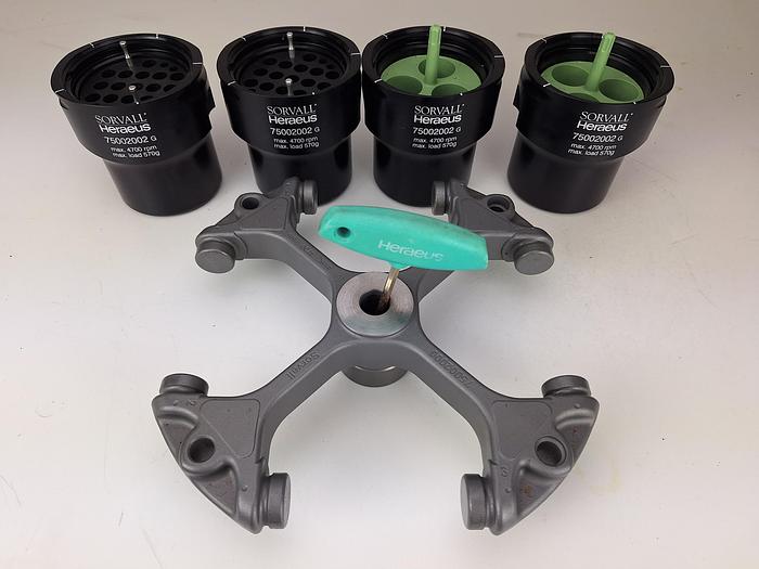 Used Sorvall Heraeus 75002000 Centrifuge Rotor with Buckets