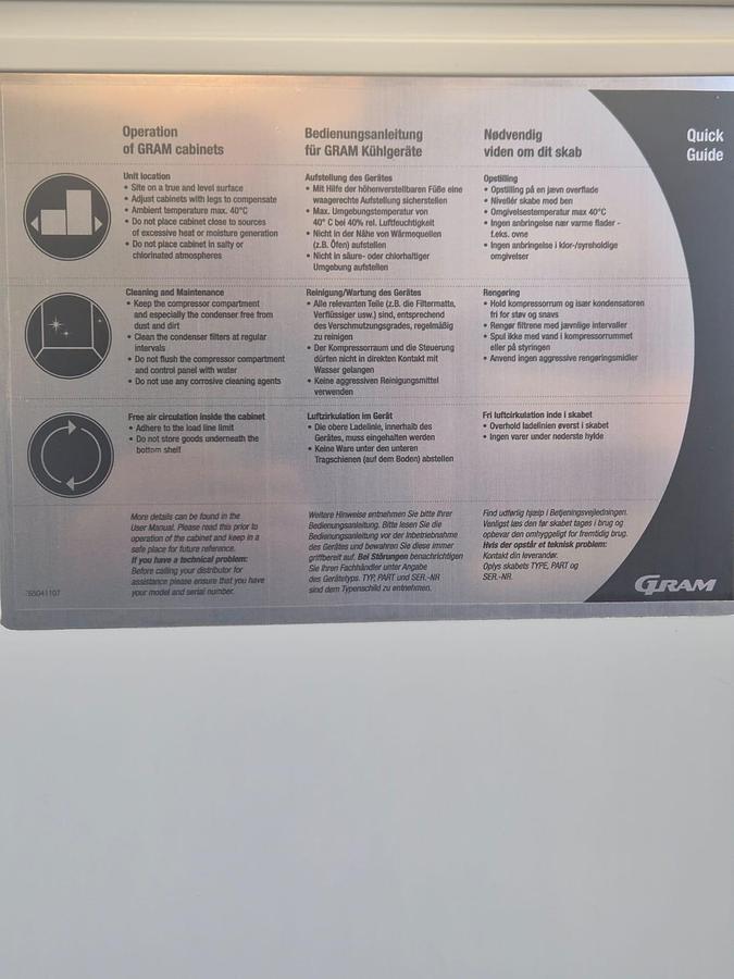 Used Gram R290 Fridge