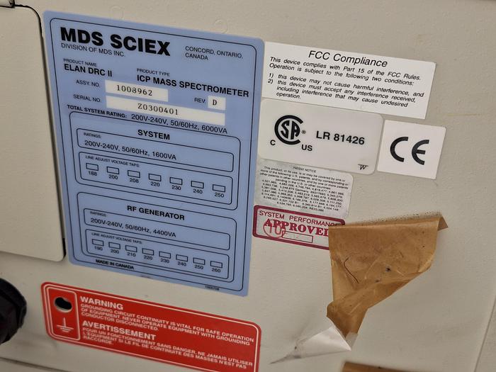Used PerkinElmer SCIEX ELAN DRC II