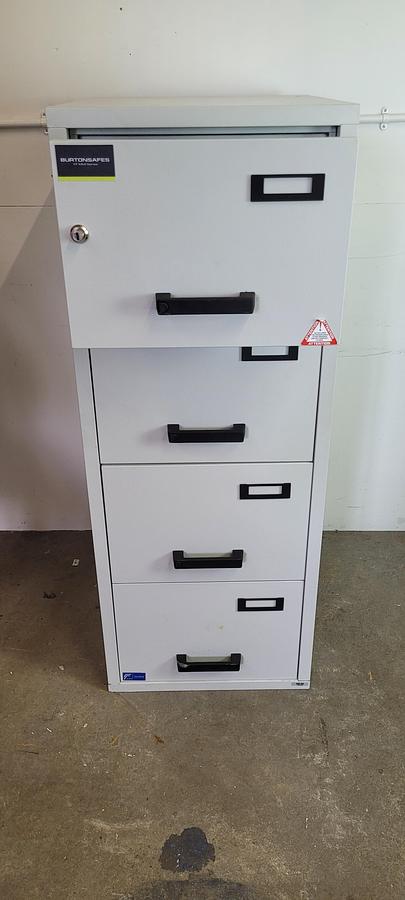 Used Burton Safes FFMK11 Fire Resistant 4 Drawer Fire Safe