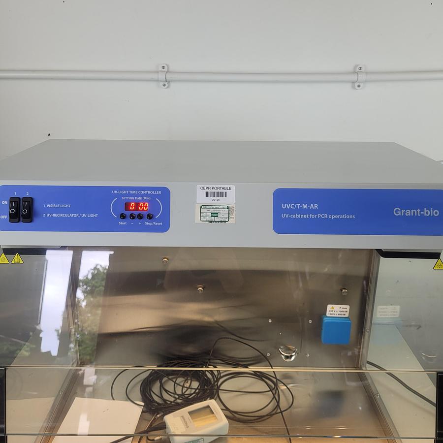 Used Grant Bio UV cabinet PCR UVC/T-M-AR UV with temp tester