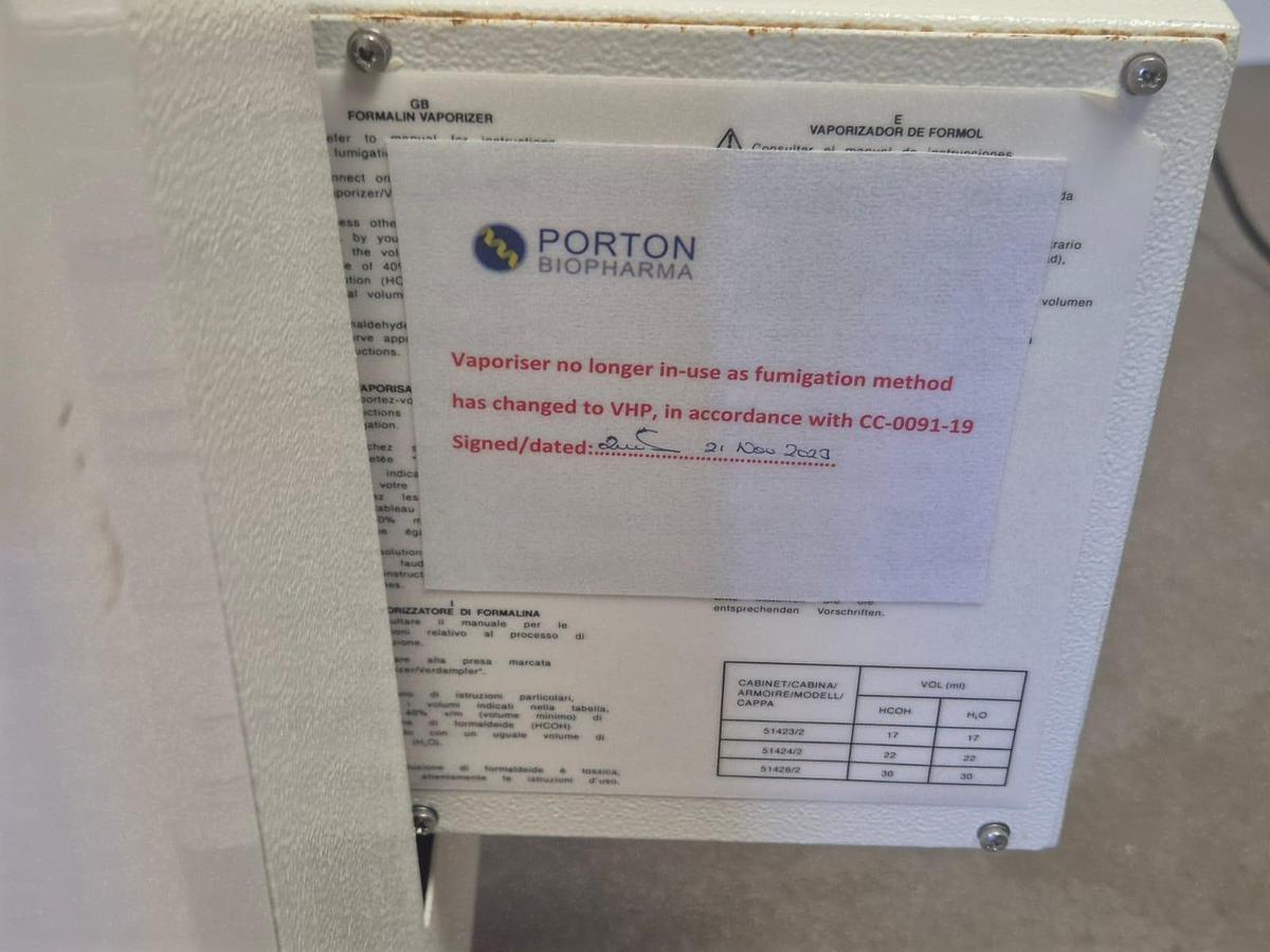 Used Bioquell Microflow Bio Safety Cabinet Class