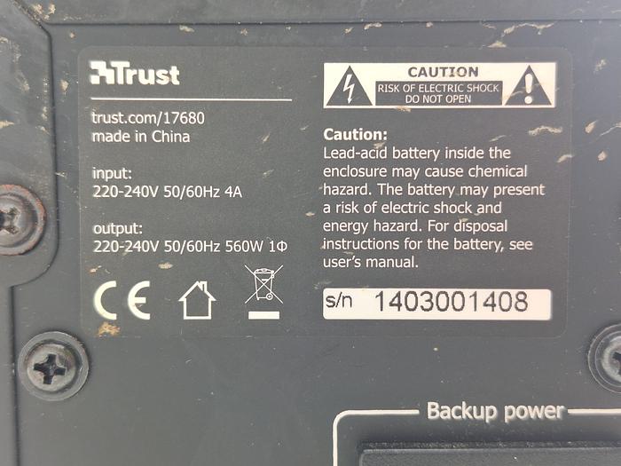 Used Trust 1000VA UPS