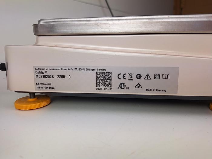 Used Sartorius Cubis MCE10202S-2S00-0 Balance with Printer