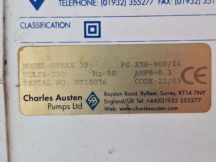 Used Charles Austen Pumps Dymax 30 Vacuum Pump