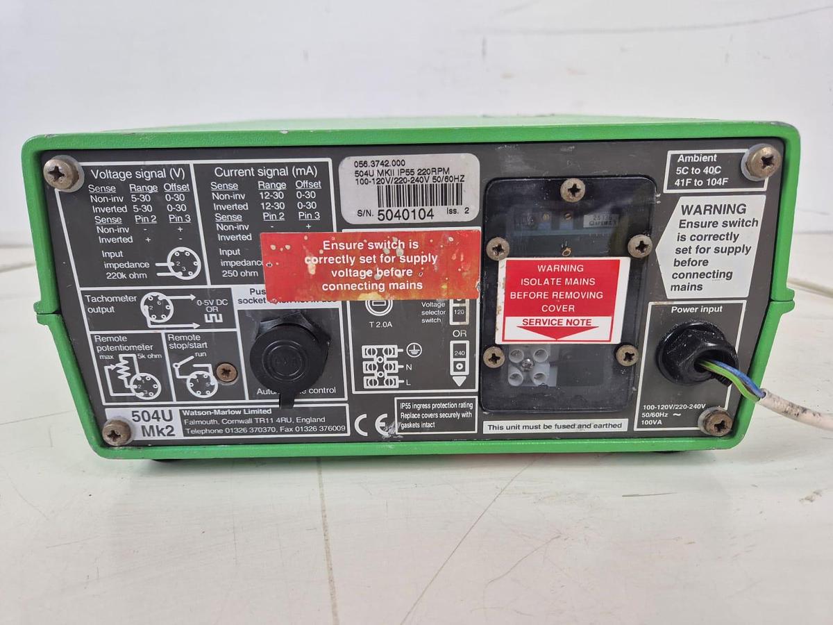 Used Watson Marlow 504u Mk2 Peristaltic Pump