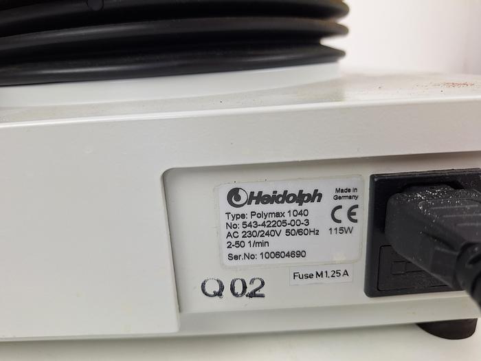 Used Heidolph Polymax 1040 Wave Platform Shaker