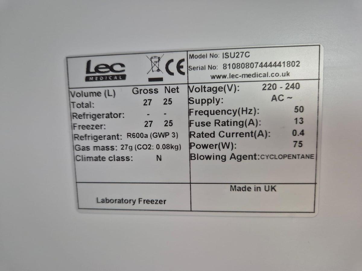 Used Lec Medical ISU27C Refrigerator
