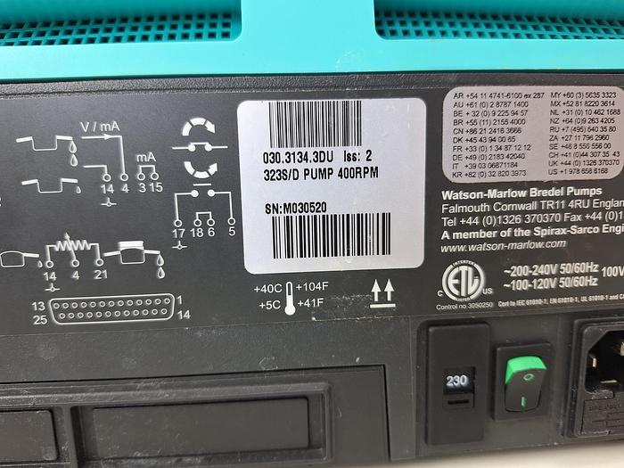Used Watson Marlow Sci-Q 323 Peristaltic Pump