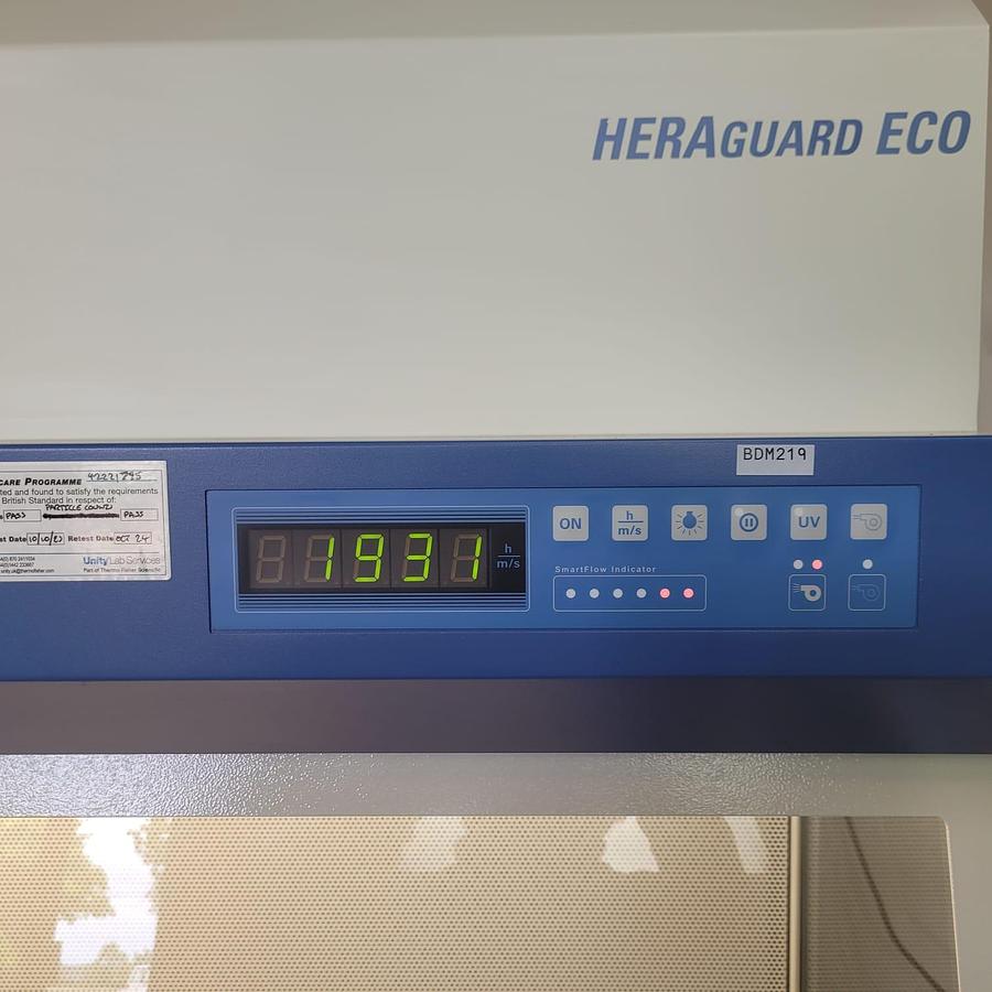 Used 2018 Thermo Scientific Heraguard ECO 1.8 Laminar Flow Safety Cabinet