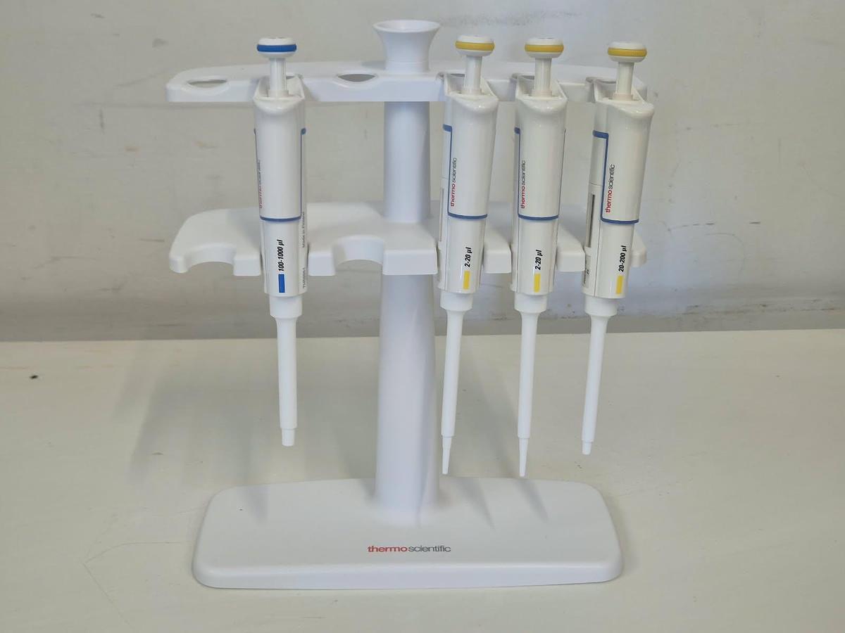 Used Finnpipette F 6 position pipett stand
