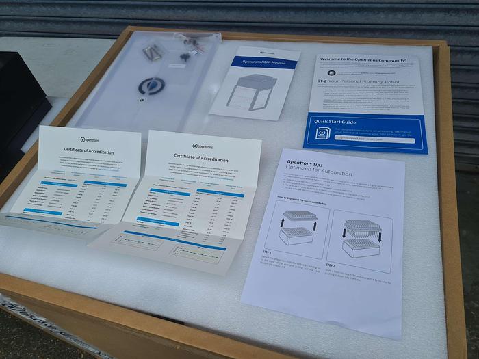 Used Unused Opentrons OT-2 with HEPA module Liquid Handling Robot in original packaging