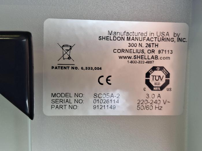 Used Shel Lab SC05A-2 CO2 Series