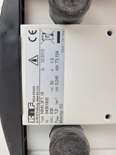 Used KNF Laboport N 840.3 FT.18 Diaphragm Vacuum Pump`