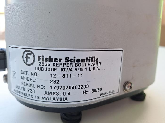 Used Fisher Scientific Model 232 Vortex Mixer