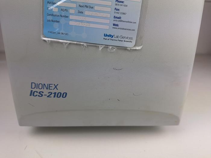 Used Thermo Scientific Dionex ICS-2100 Ion Chromatography System