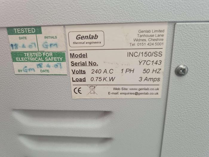 Used Genlab INC/150/SS Incubator