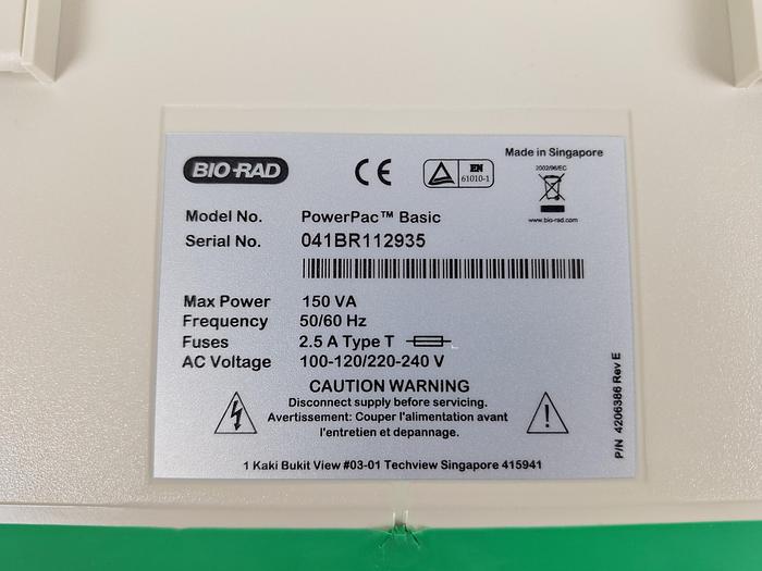 Used Bio-Rad PowerPac Basic Power Supply