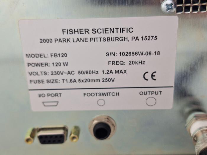 Used Fisher Scientific FB120 Sonic Dismembrator