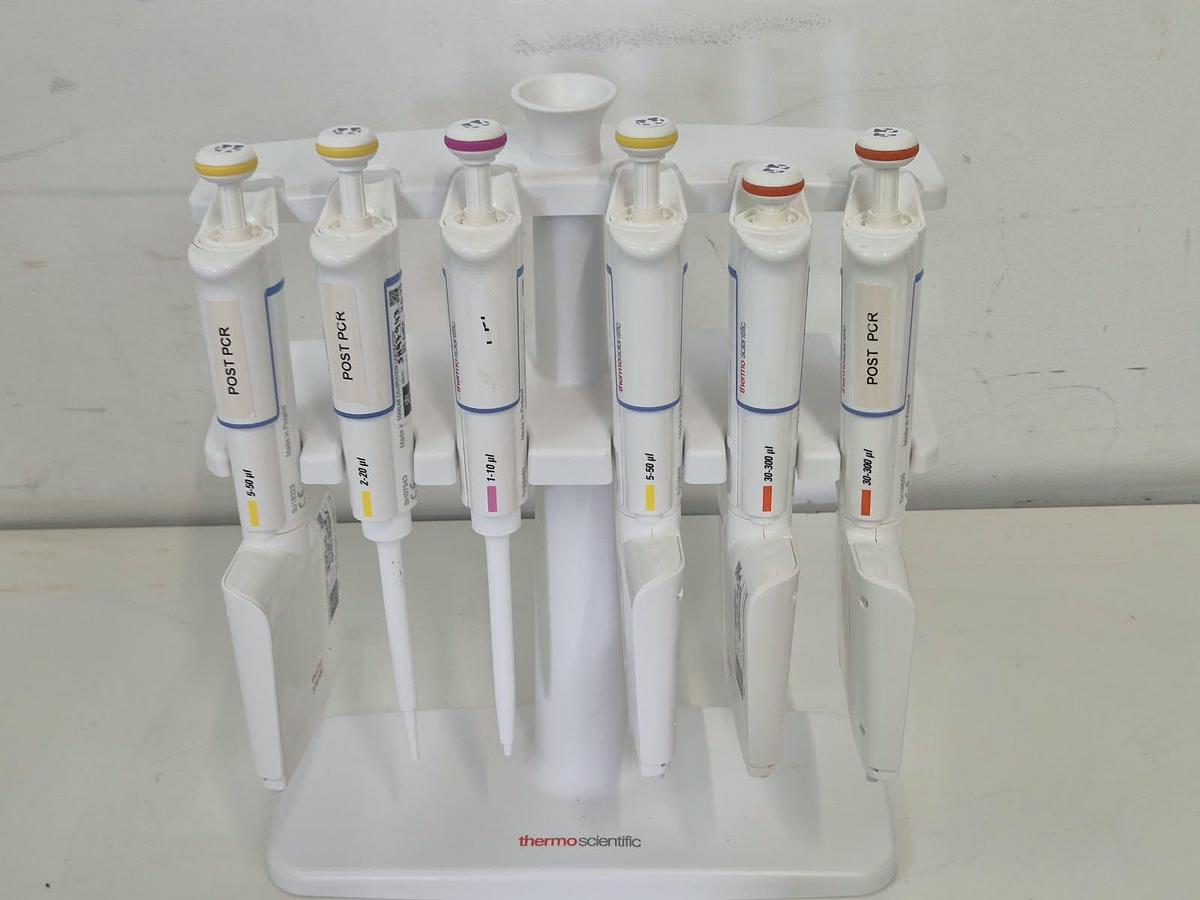 Used Finnpipette F 6 position pipett stand