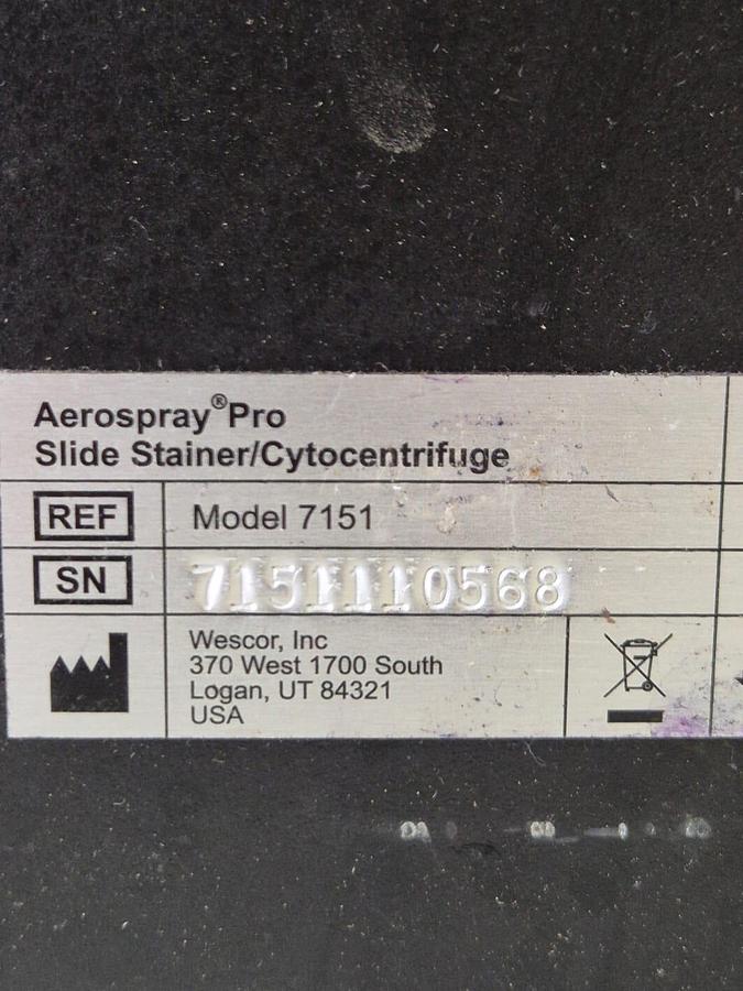 Used Wescor 7151 Aerospray Pro Slide Stainer