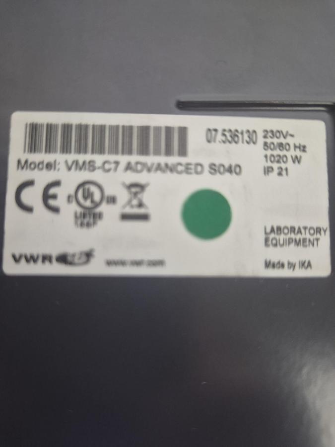 Used VWR Advanced VMS-C7 Hotplate