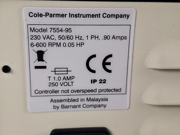 Used Cole Palmer Masterflex L/S 7554-95 Peristaltic Pump
