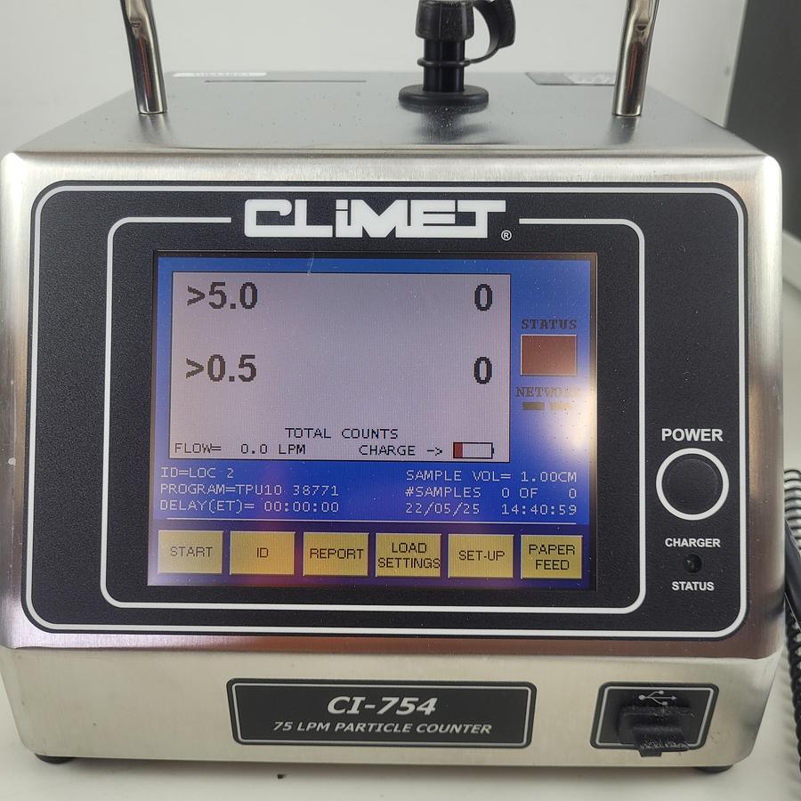 Used Climet CI-754-03 Portable Airborne Particle Counter