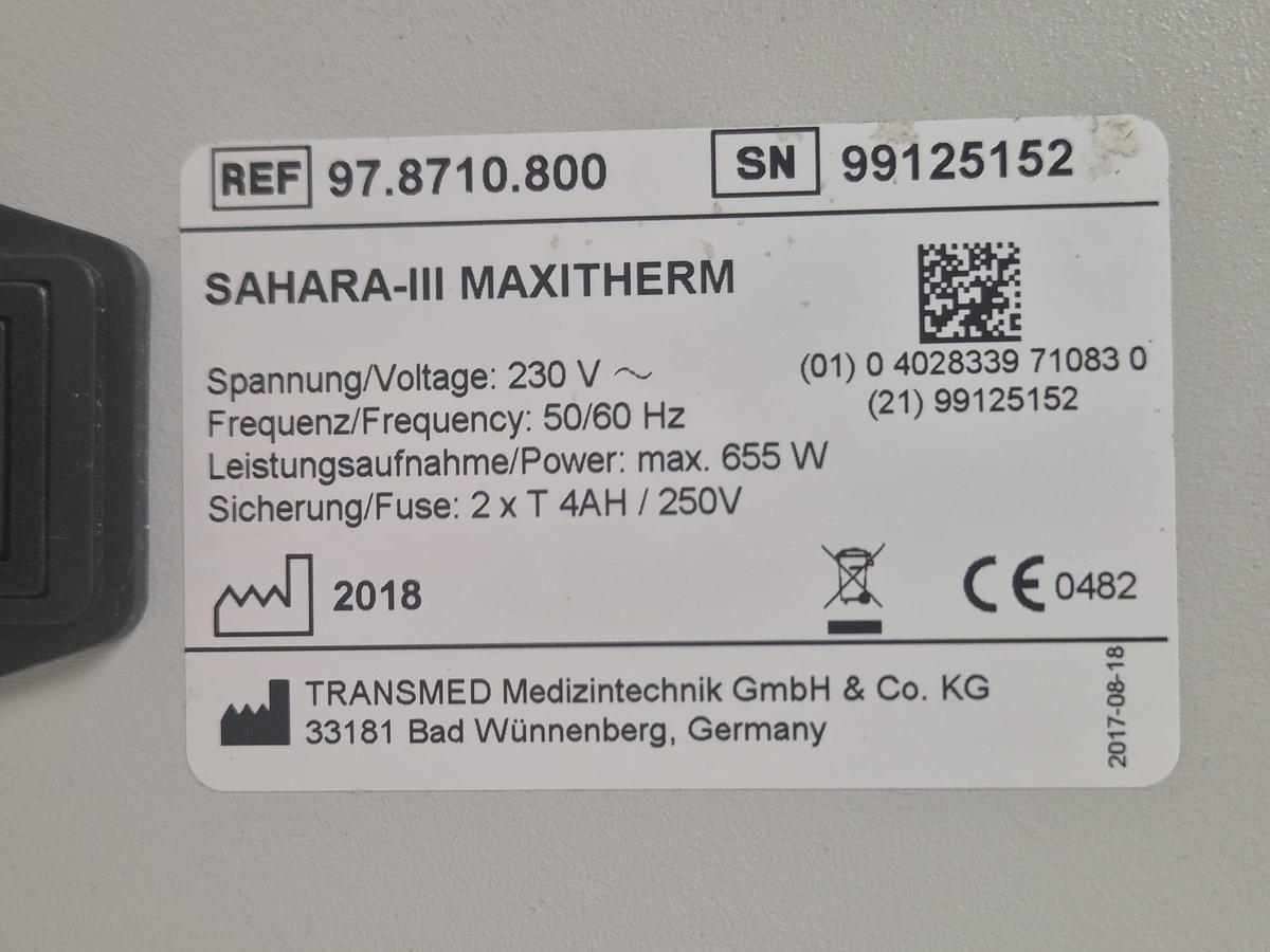 Used Barkey Plasmatherm Laboratory plasma thawer