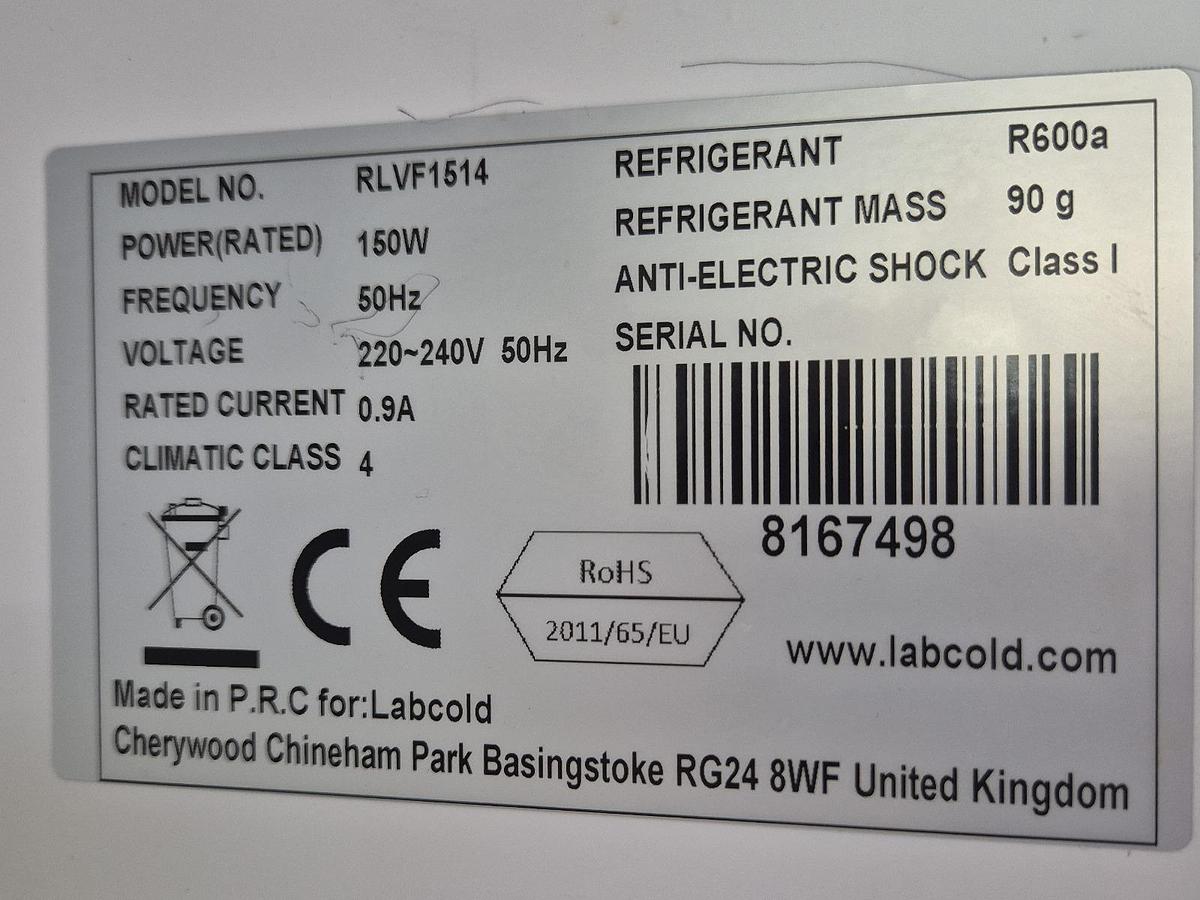 Used Labcold RLPR1514 Refrigerator