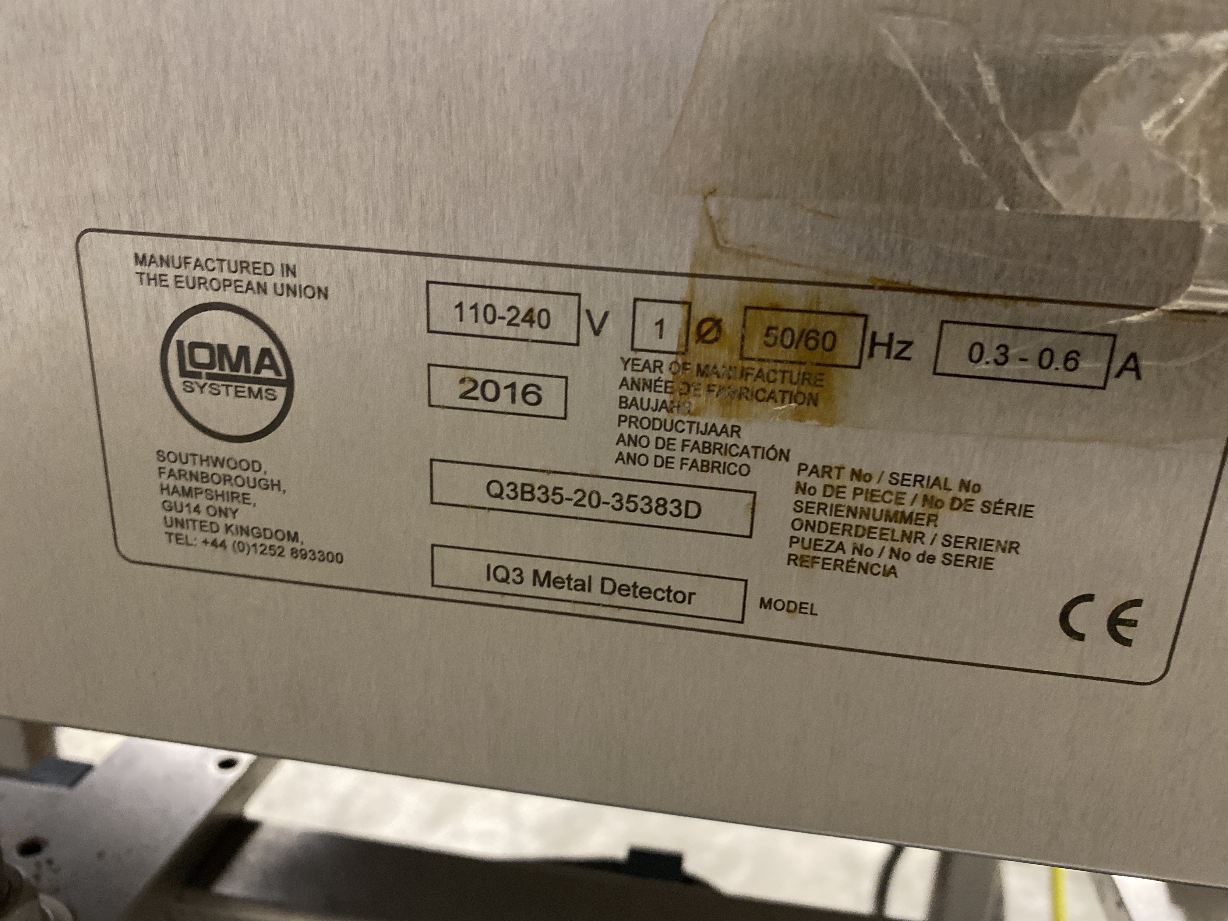 Used 2016 Loma IQ3 with reject