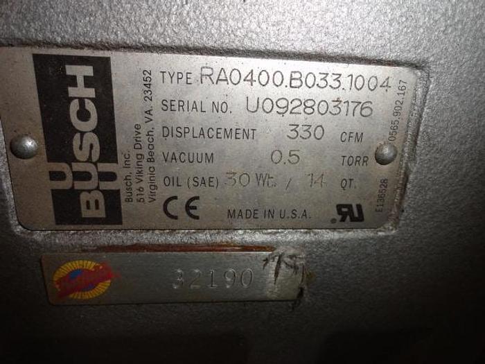 Used Busch Vacuum Pump; Md#RAO400B0331004