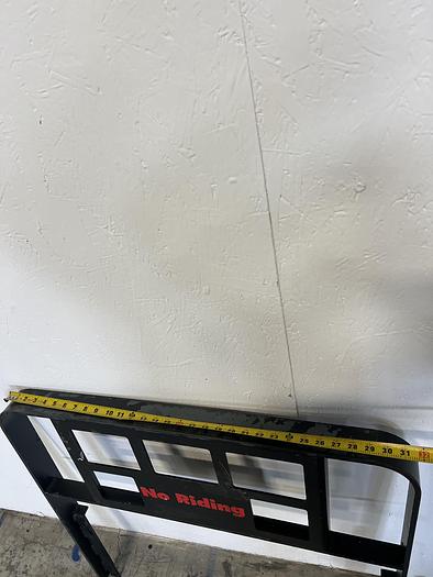 Used Forklift Load Backrest Guard 31" L x 2.5" W x 32 5/8" H