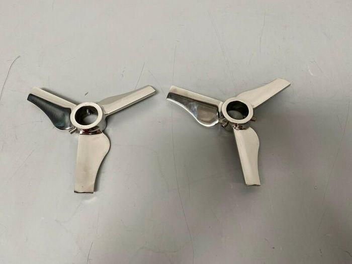 Used Stainless Steel 3 Blade Tank 8.75" Mixing Propeller 2" Shaft OD
