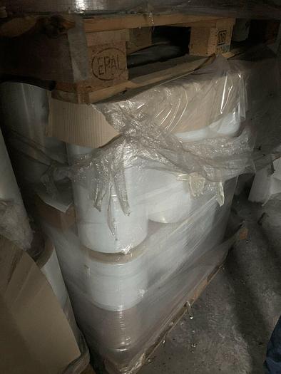 Used Shrink Wrap Rolls, 500 mm x 1750 M x .023 mm Quantity: 1 Pallet = 28 Rolls.