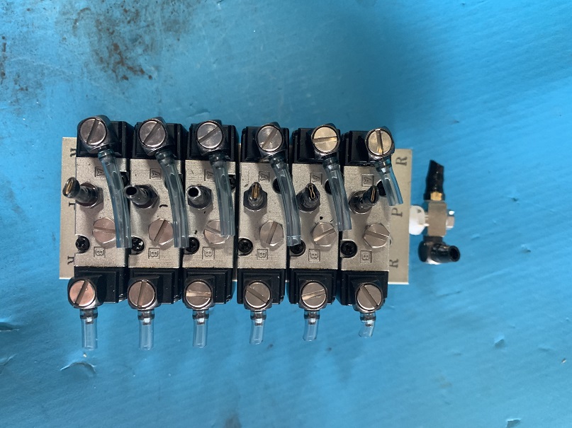 Used SMC Bank of Air Operated Valves VZA3220