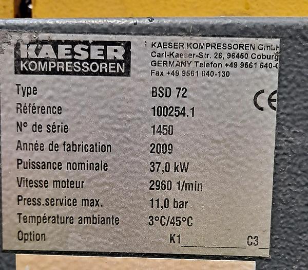 Used 2009 KAESER BSD72