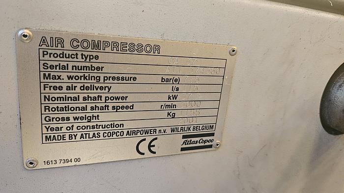 Used 2001 ATLAS COPCO GA37