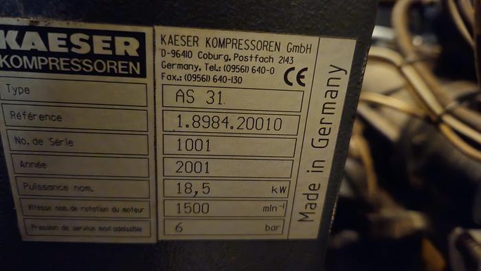 Used 2001 KAESER AS31