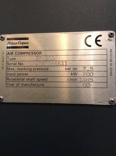 Used 2000 ATLAS COPCO ZR200
