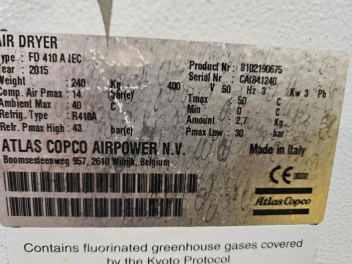 Used 2015 ATLAS COPCO FD140