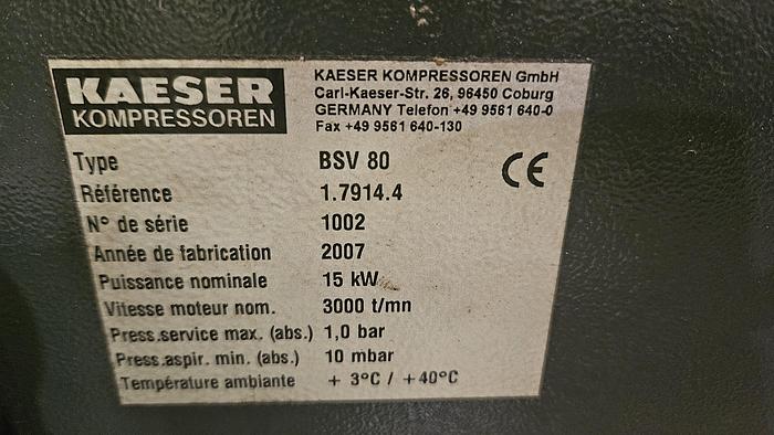 Used 2007 KAESER BSV80