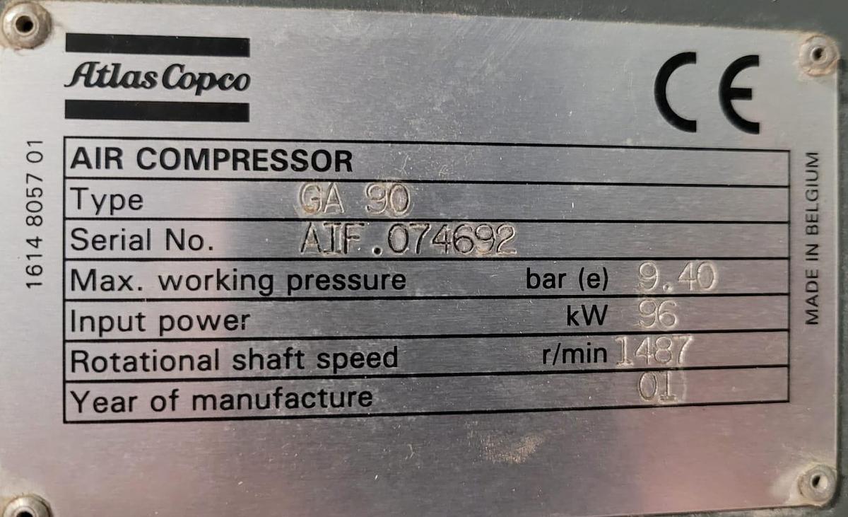 Used Atlas Copco GA 90 FF