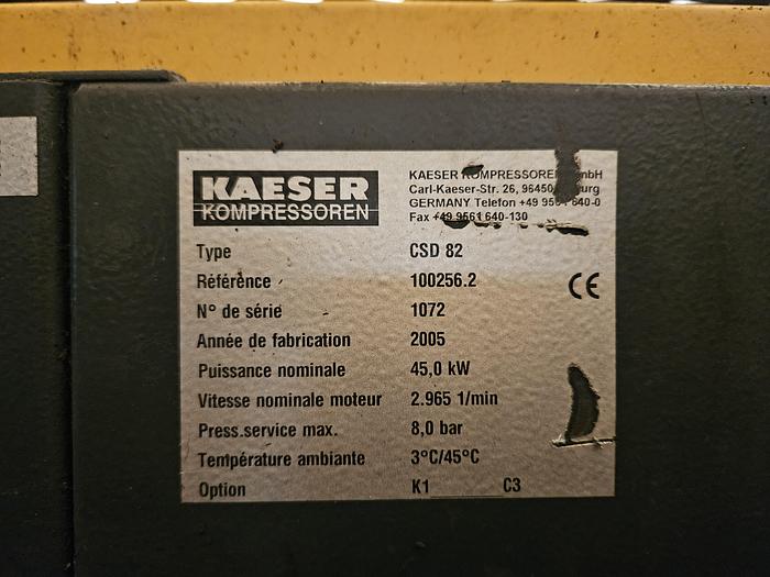 Used 2005 KAESER CSD82