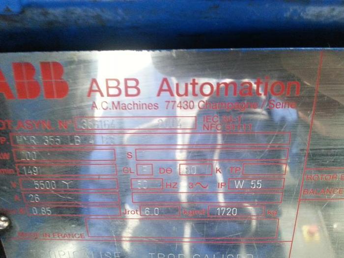 Used 2004 motor ABB HXR355 B3 200kW 5500Y - 200kW