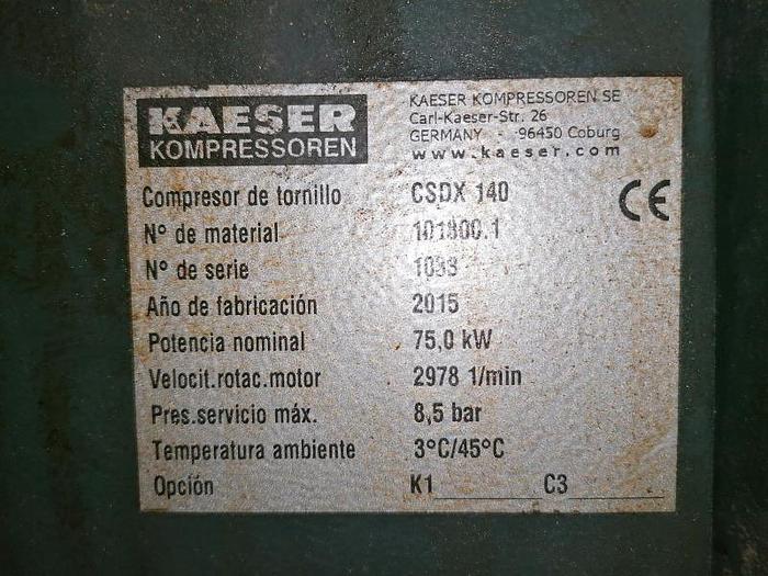 D'occasion 2015 Kaeser - CSDX140 - 75kW