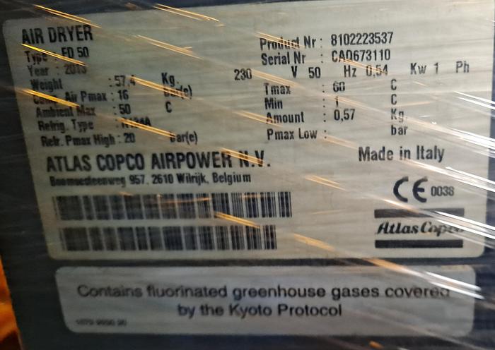 Used 2013 ATLAS COPCO FD50