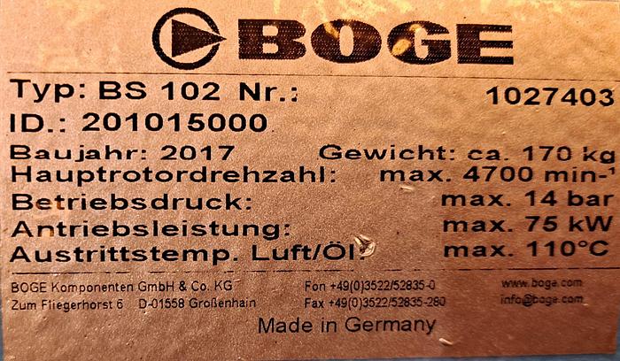 Used BLOC DE COMPRESSION BOGE BS102