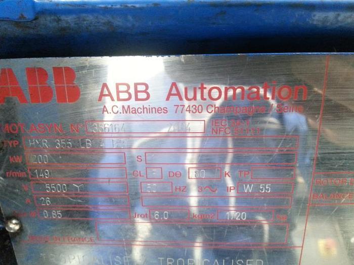 Used 2004 motor ABB HXR355 B3 200kW 5500Y - 200kW