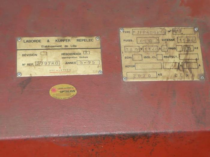 Used ATLAS COPCO Motor 680KW CEM MJPP400MC4 380Volts for ZR6